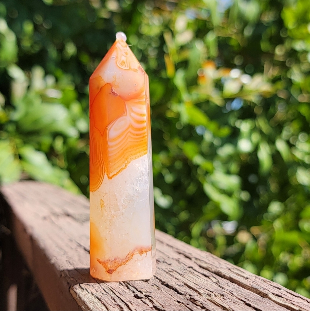 NEW 3.63" MADAGASCAR CARNELIAN TOWER